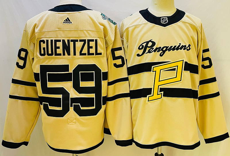 Men's Pittsburgh Penguins Jake Guentzel #59 Yellow Jersey